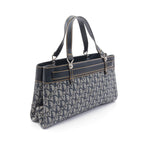 Dior Trotter Handbag Canvas Leather Navy Gray