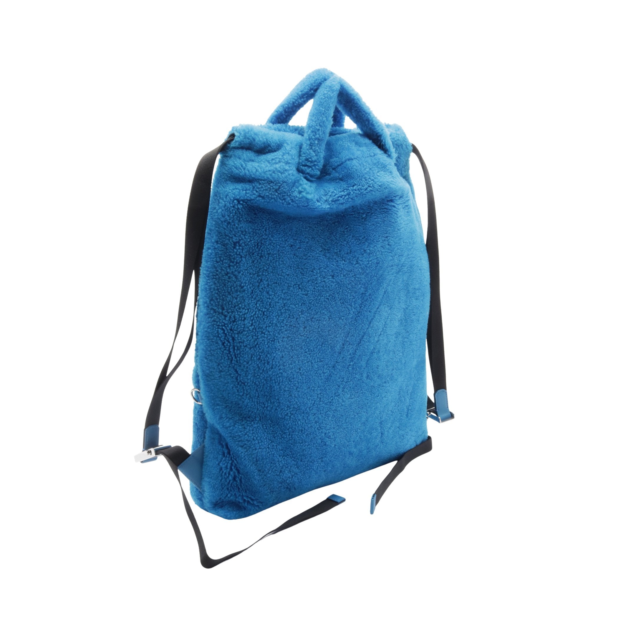 FENDI Backpack Rucksack Boa Fabric Blue