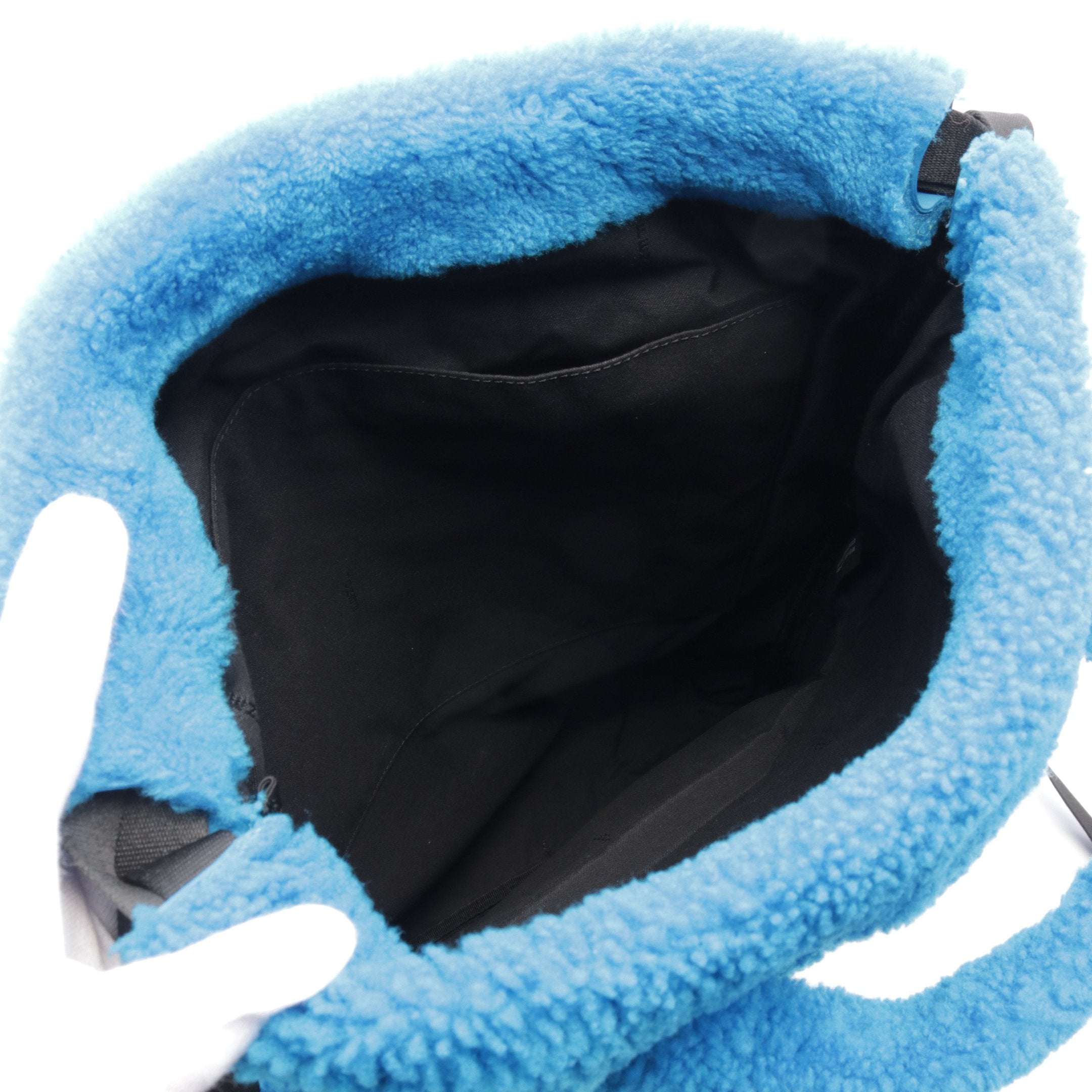 FENDI Backpack Rucksack Boa Fabric Blue