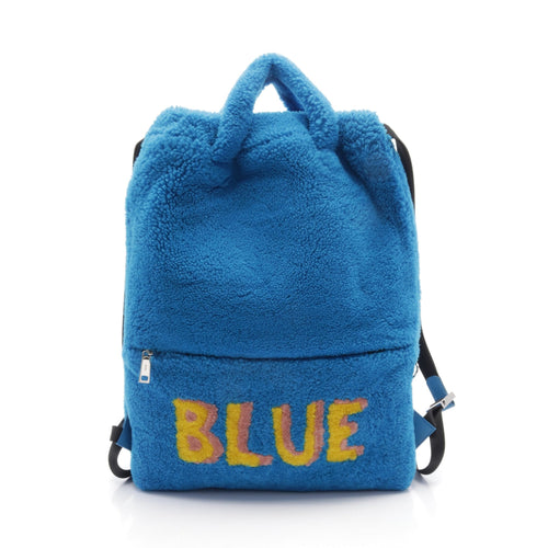 FENDI Backpack Rucksack Boa Fabric Blue