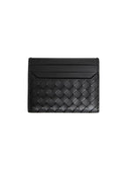 Bottega Veneta Piccolo Intrecciato Card Holder Black