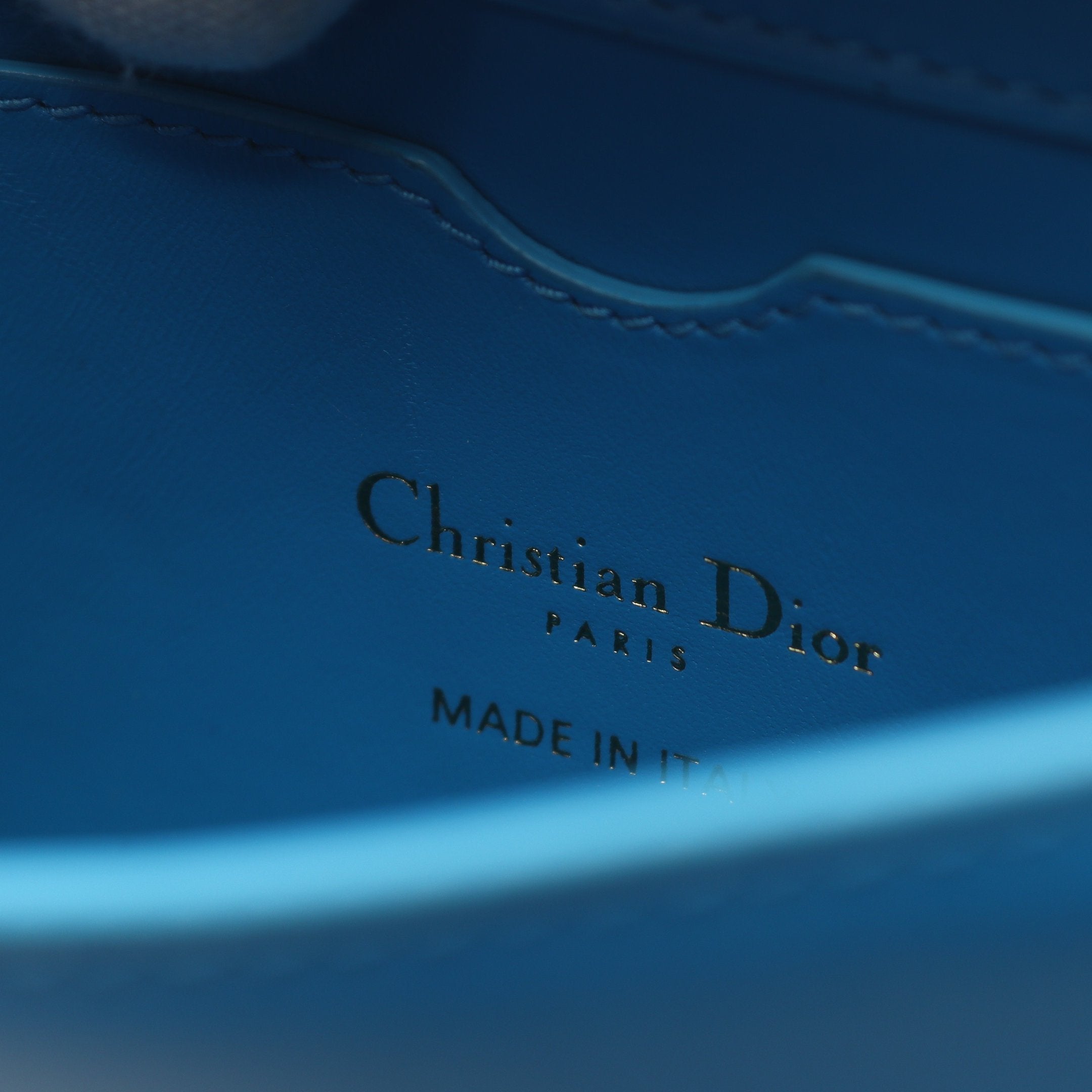 Dior 30 MONTAIGNE MICRO Montaigne Shoulder bag Leather Blue
