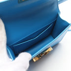 Dior 30 MONTAIGNE MICRO Montaigne Shoulder bag Leather Blue