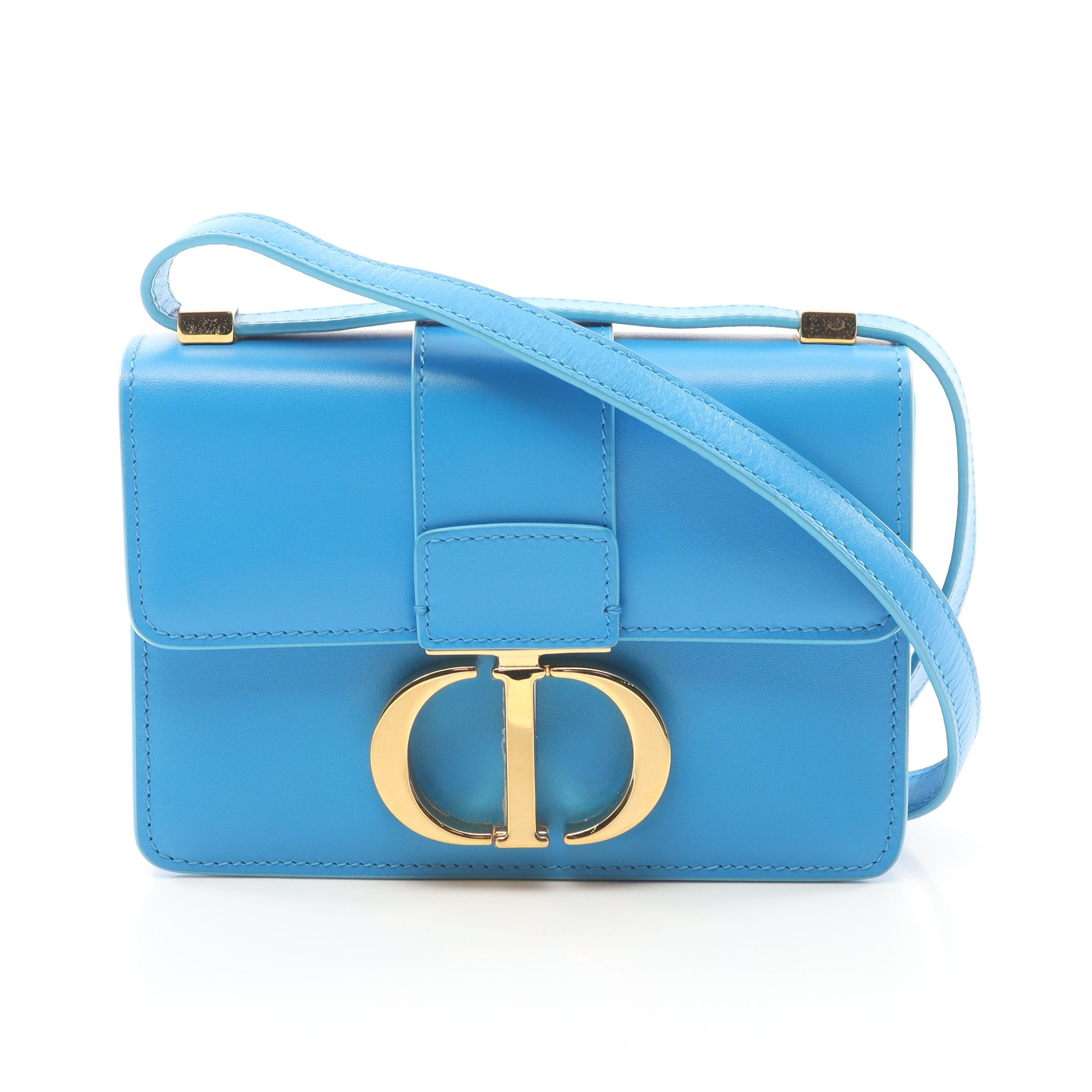 Dior 30 MONTAIGNE MICRO Montaigne Shoulder bag Leather Blue