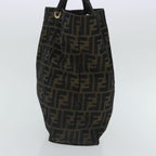 FENDI Zucca Canvas Tote Bag Brown Black gold96462