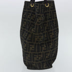 FENDI Zucca Canvas Tote Bag Brown Black gold96462