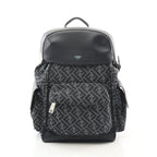 FENDI FF jacquard Drive Zucca Backpack Rucksack Leather Fabric Navy