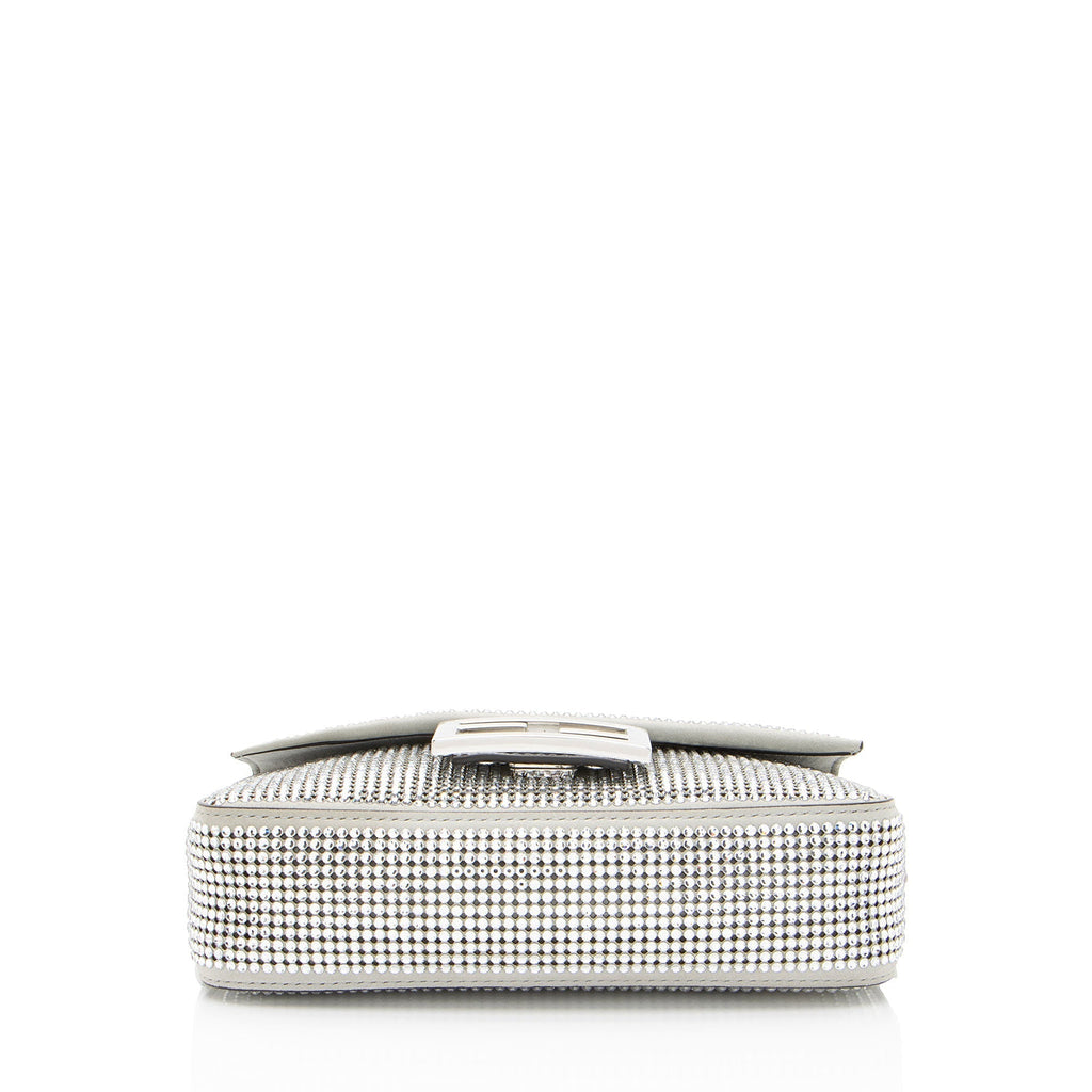 Fendi Nubuck Crystal Mini Baguette