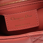 Dior CARO Karo Small Macro Cannage Chain shoulder bag Leather Pink