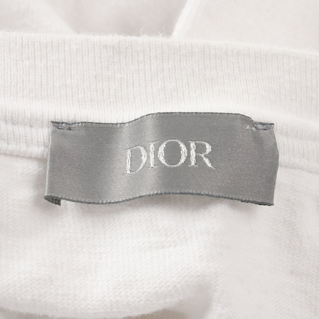 Dior DIOR * DENIM TEARS T-shirt Crew neck Embroidery Cotton White Multicolor