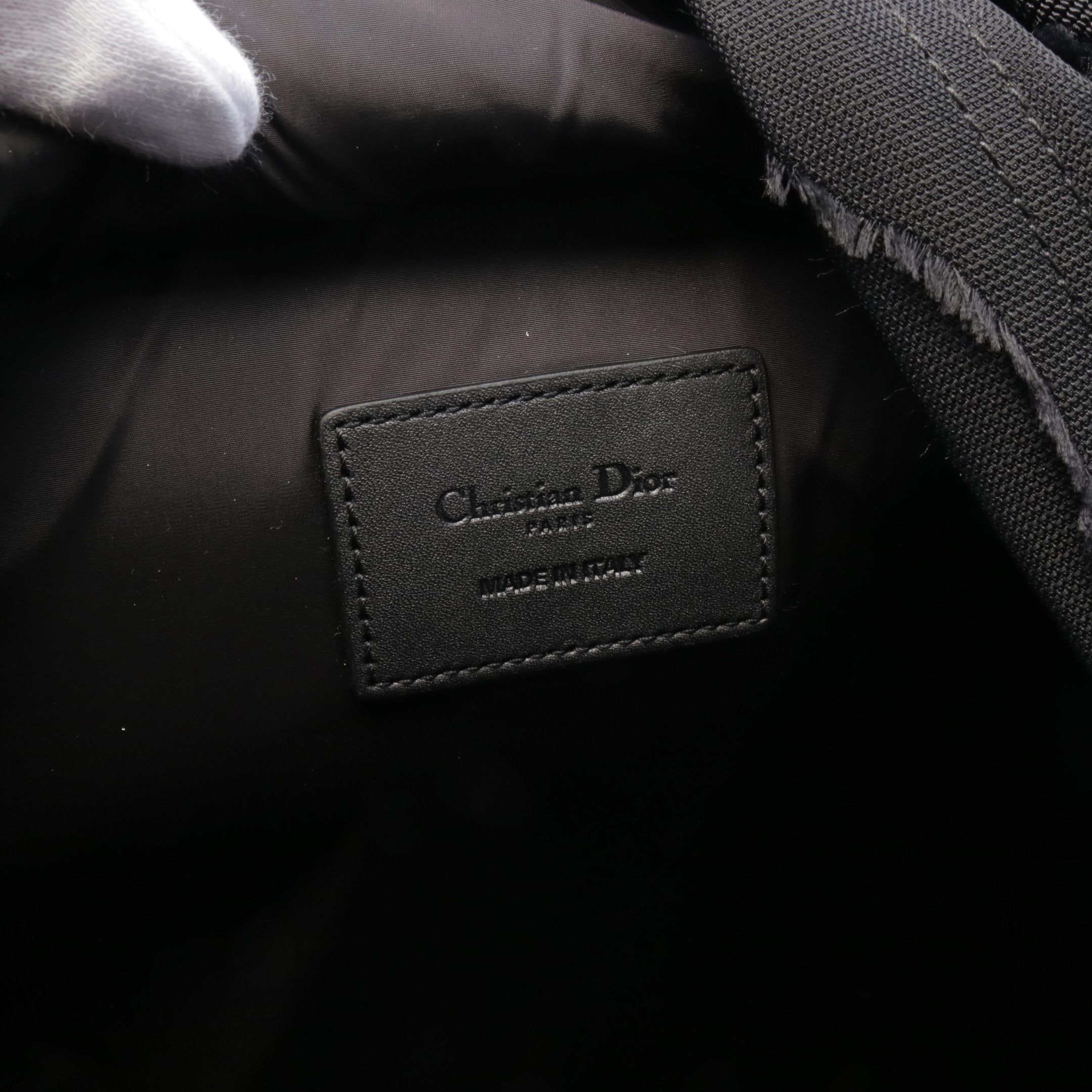 Dior Backpack Rucksack Canvas Black