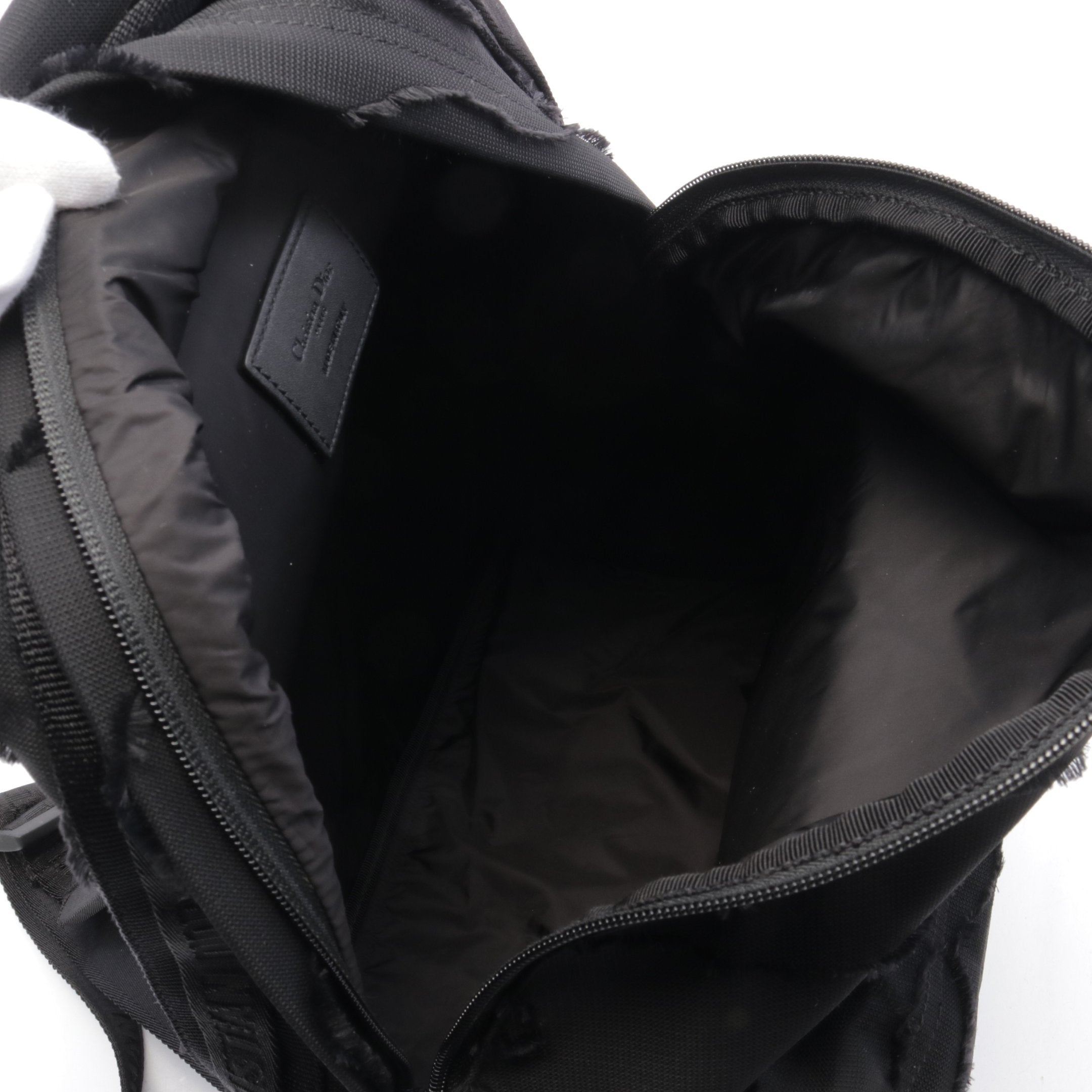 Dior Backpack Rucksack Canvas Black