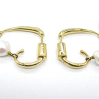 Dior Fake pearl Earrings Earrings GP (gold plated) Fake pearl White