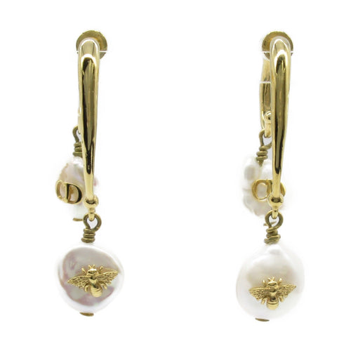Dior Fake pearl Earrings Earrings GP (gold plated) Fake pearl White