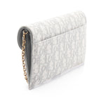 Dior Saddle Chain Pouch Small Oblique Chain wallet Canvas Gray