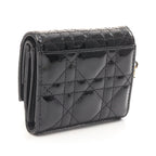 Dior Lotus Canage Trifold wallet Patent leather Black