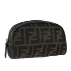 FENDI Zucca Canvas Pouch Brown96675