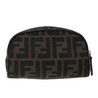 FENDI Zucca Canvas Pouch Brown96675