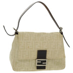 FENDI Zucca Canvas Mamma Baguette Shoulder Bag Beige96676
