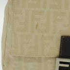 FENDI Zucca Canvas Mamma Baguette Shoulder Bag Beige96676