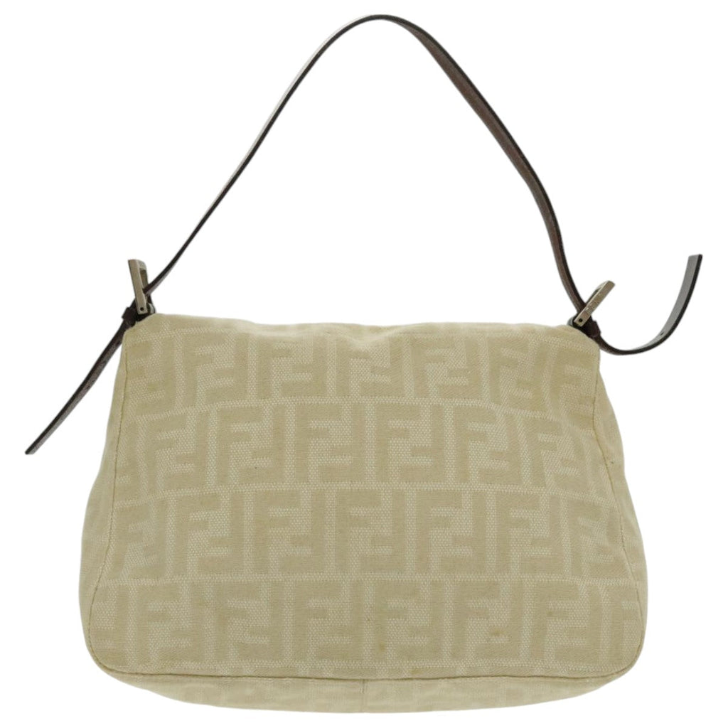 FENDI Zucca Canvas Mamma Baguette Shoulder Bag Beige96676
