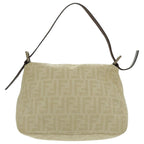 FENDI Zucca Canvas Mamma Baguette Shoulder Bag Beige96676