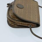FENDI Zucchino Canvas Shoulder Bag Brown96678