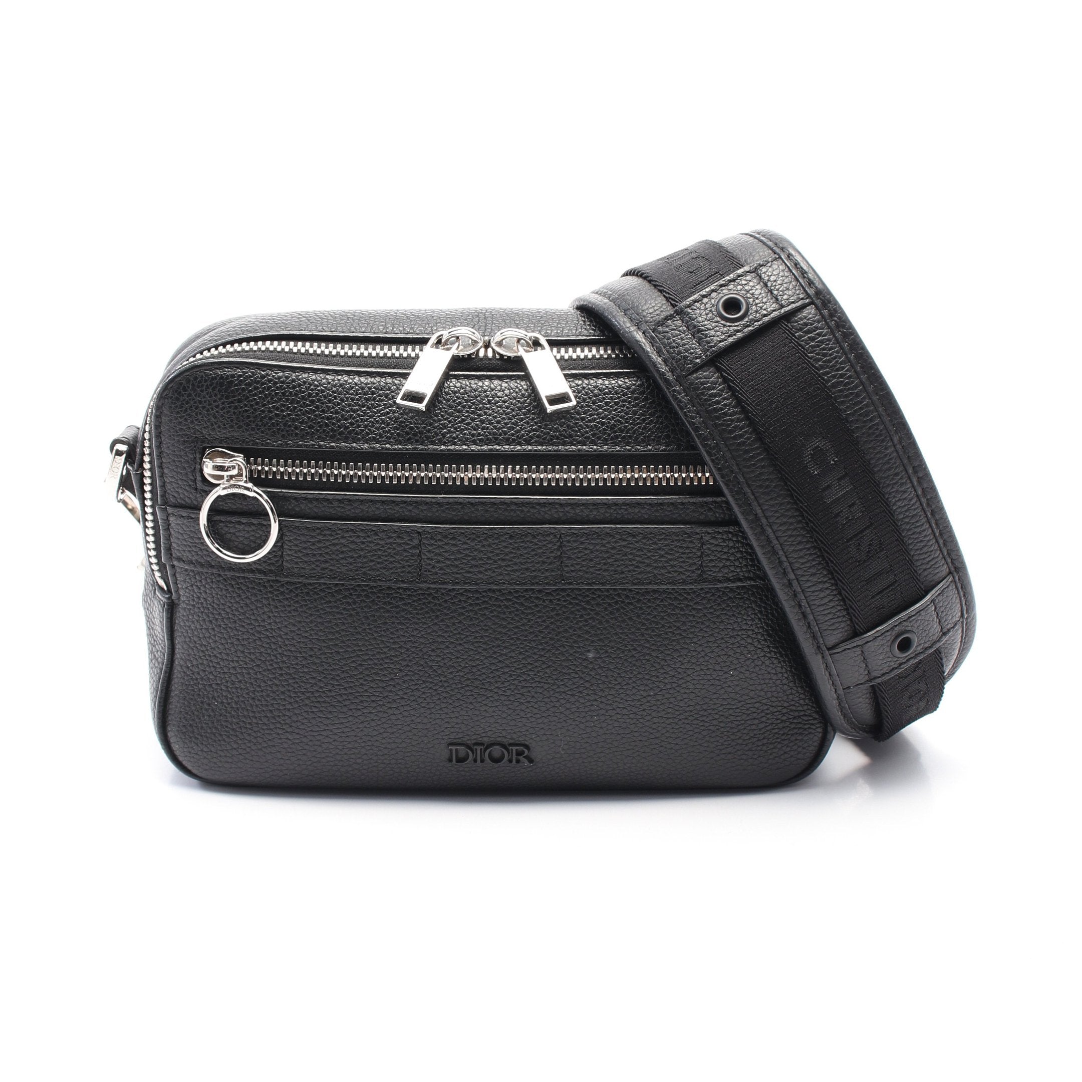Dior Safari Messenger bag Shoulder bag Leather Black