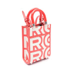 FENDI Sunshine Shopper Mini Handbag Leather Red Off white 2WAY