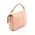 FENDI Mini baguette Small Handbag Leather Pink beige 2WAY