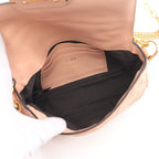 FENDI Mini baguette Small Handbag Leather Pink beige 2WAY
