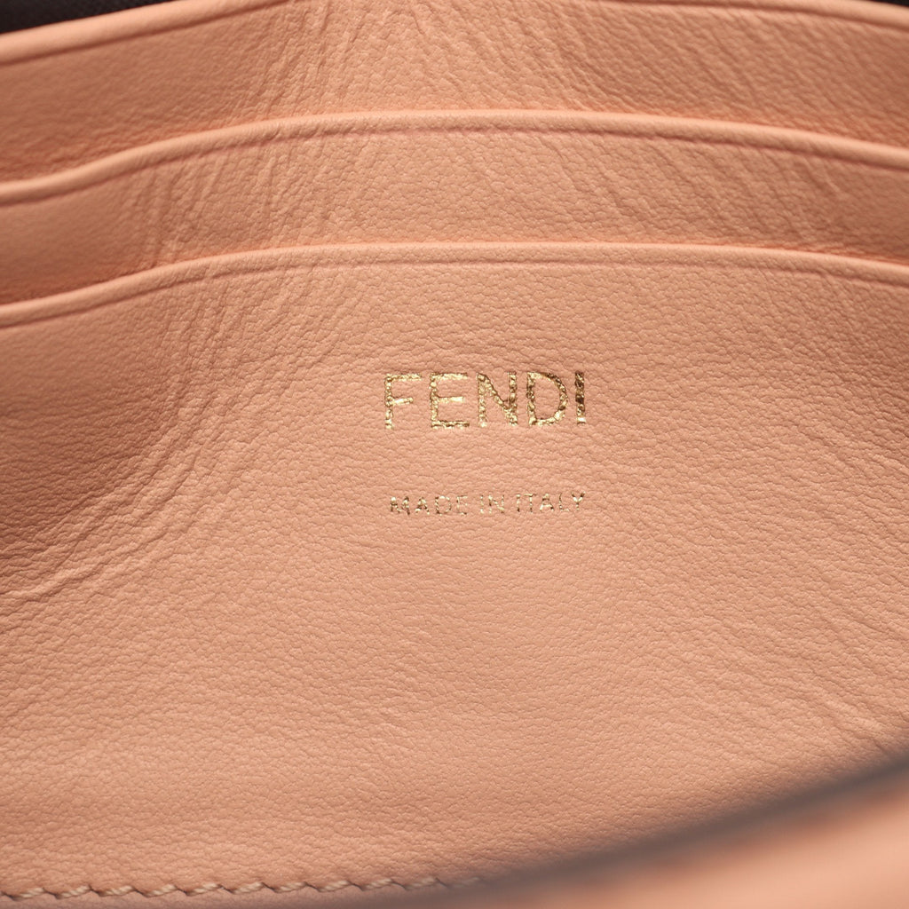 FENDI Mini baguette Small Handbag Leather Pink beige 2WAY