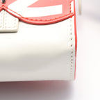 FENDI FENDI * MARC JACOBS MINI BUSTINA BUNNY Handbag Leather Red Off white 2WAY