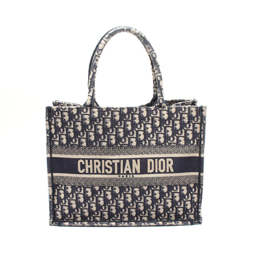Dior BOOK TOTE Book tote Medium Handbag Tote bag Canvas Navy Beige