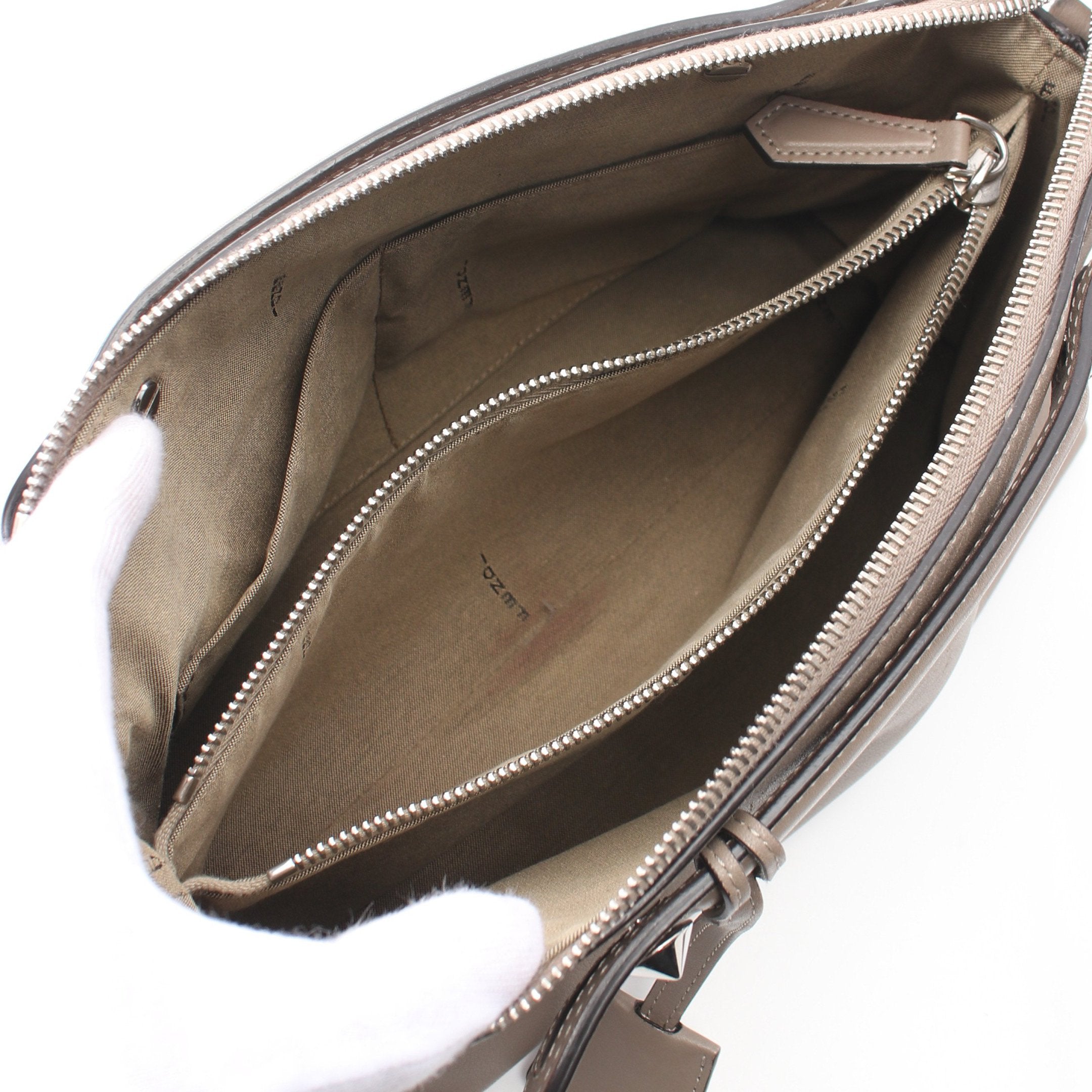 FENDI BY THE WAY MEDIUM By the way Medium Handbag Leather Gray beige 2WAY