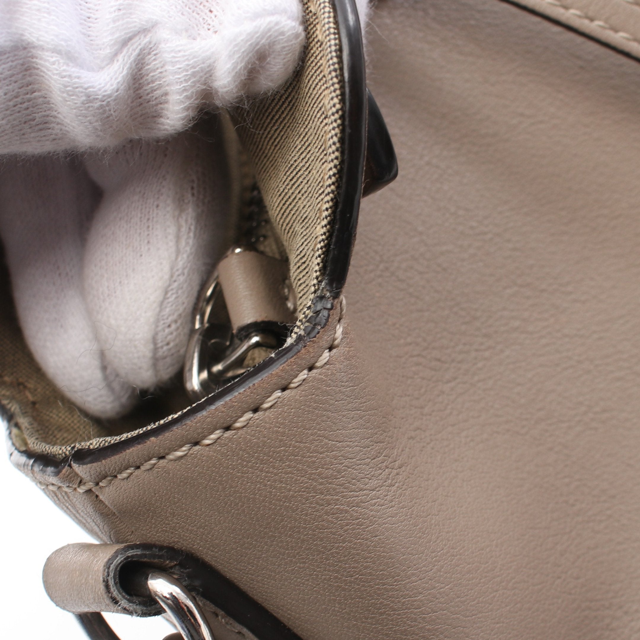 FENDI BY THE WAY MEDIUM By the way Medium Handbag Leather Gray beige 2WAY