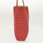 FENDI Zucchino Canvas Hand Bag Red Gold96951