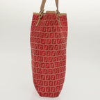 FENDI Zucchino Canvas Hand Bag Red Gold96951