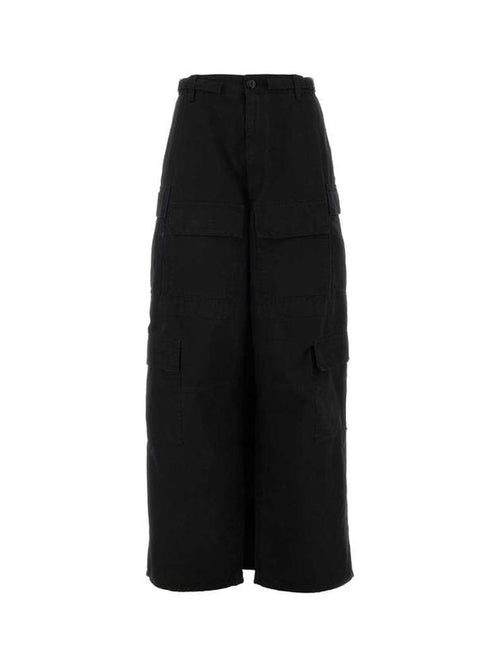 Balenciaga Apron Cargo Pants A Line Skirt Black Black