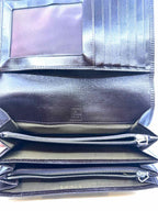 FENDI Brown Canvas Leather Monogram Wallet