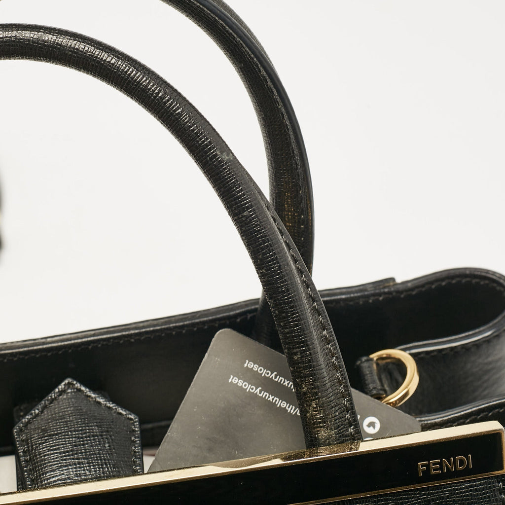 Fendi Black Leather Small 2Jours Tote