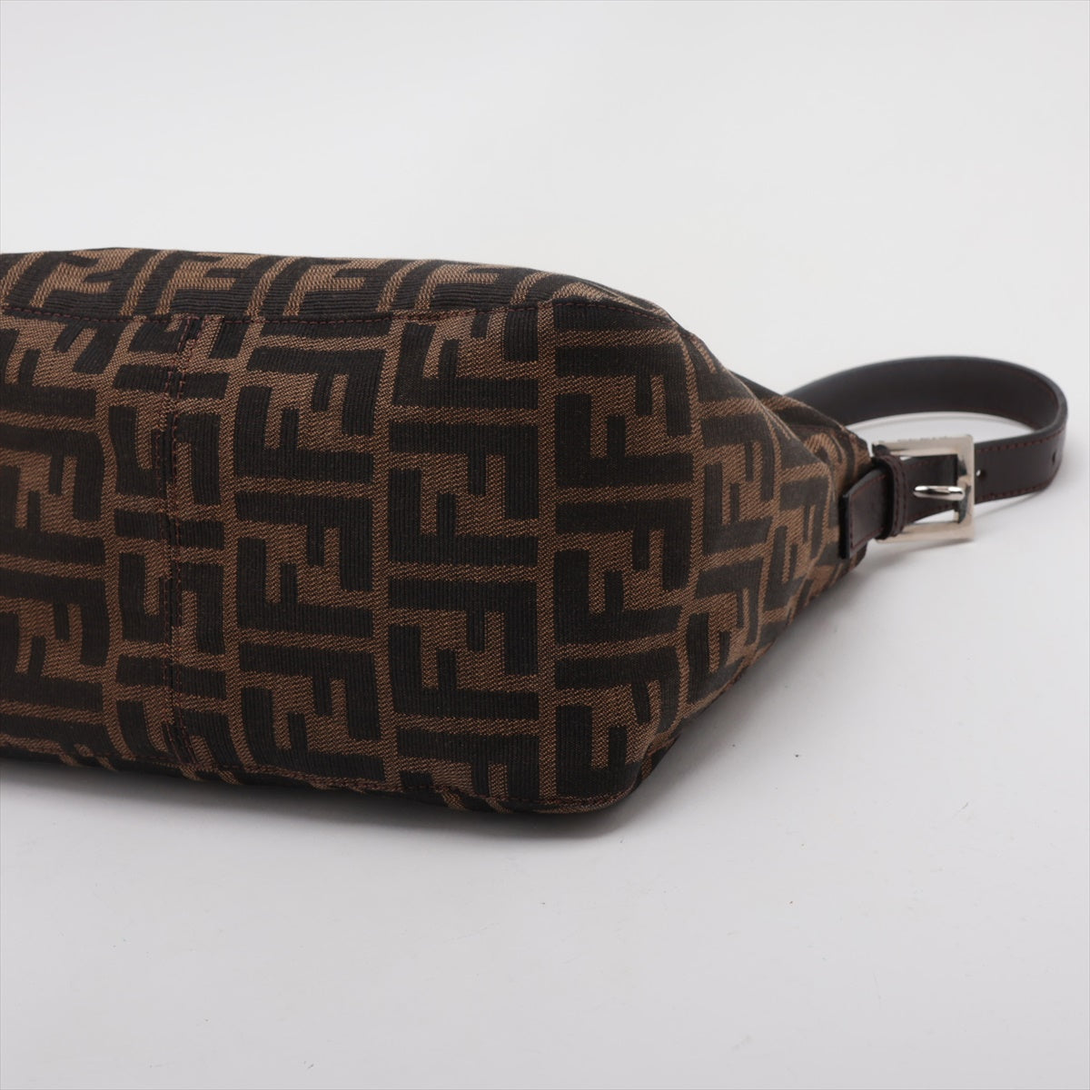 Fendi Zucca Canvas x Leather Shoulder Bag Brown