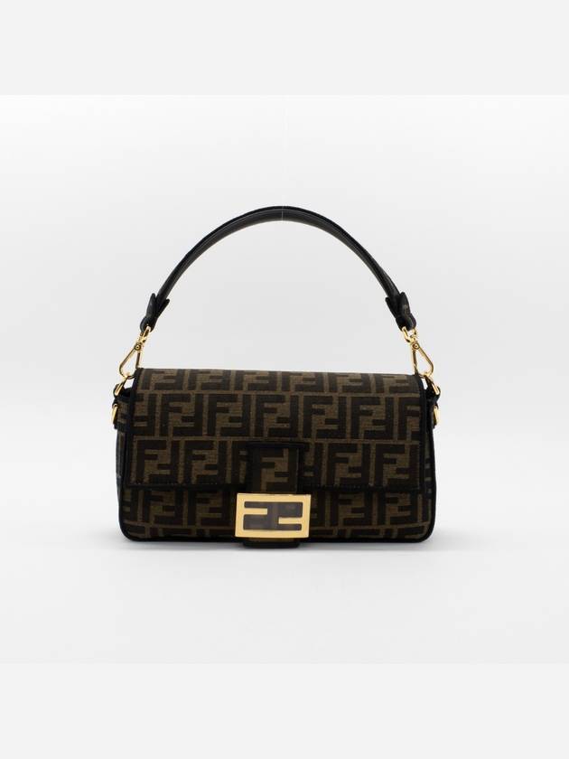 Fendi Baguette FF Jacquard Shoulder Bag Brown