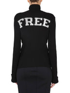 Balenciaga bag free logo knit turtleneck black