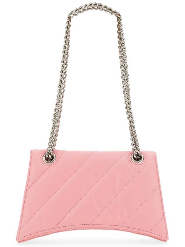 Balenciaga Crush Quilted Small Leather Cross Bag Pink