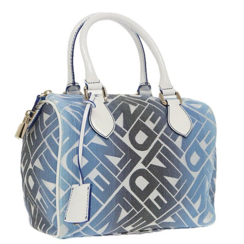 FENDI Zucca Canvas Hand Bag Blue Gold97002A