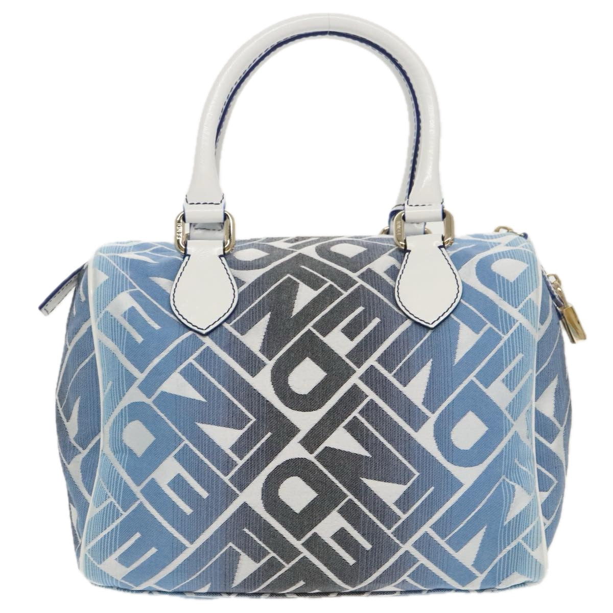 FENDI Zucca Canvas Hand Bag Blue Gold97002A