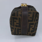 FENDI Zucca Canvas Pouch Brown Black gold97012