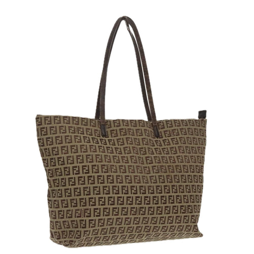 FENDI Zucchino Canvas Tote Bag Beige97032
