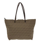 FENDI Zucchino Canvas Tote Bag Beige97032